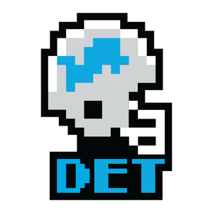 Detroit Football 8Bit Helmet