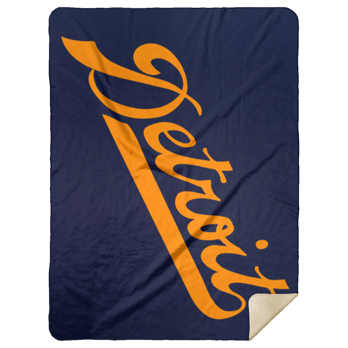 Detroit Baseball Script - Comfy Cozy Stadium Blanket 60x80