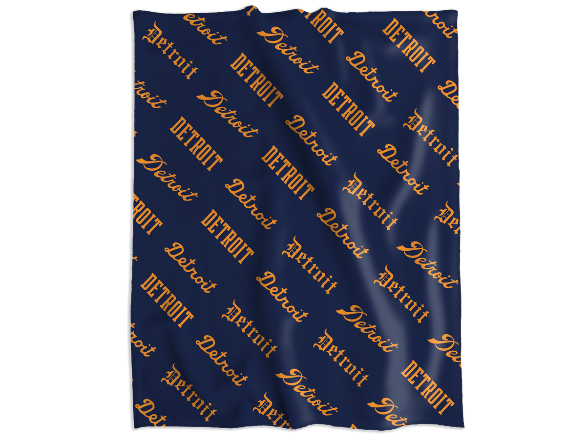 Detroit Baseball - Allover Comfy Cozy Stadium Blanket 60x80