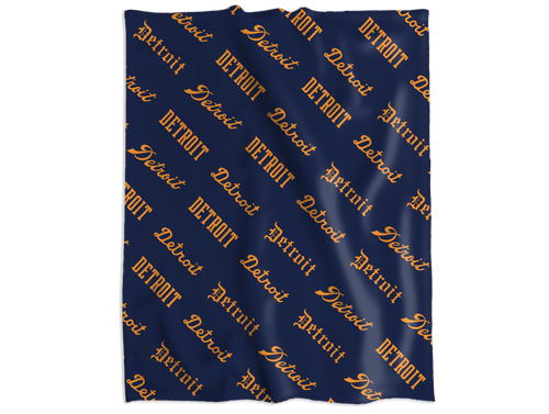 Detroit Baseball - Allover Comfy Cozy Stadium Blanket 60x80