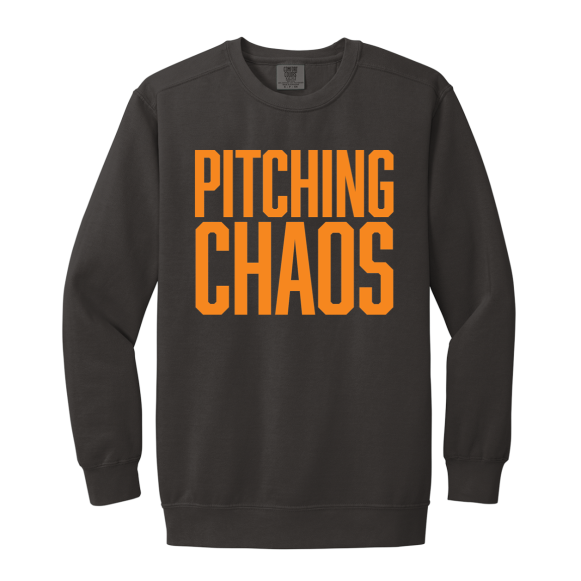 Pitching Chaos - Orange Vintage Wash Crewneck Sweatshirt