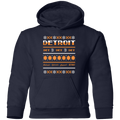 Detroit Baseball Sweater - White + Orange Kids Unisex Classic Hoodie
