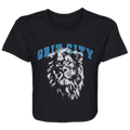 Grit City - Silver + Light Blue Flowy Cropped Tee