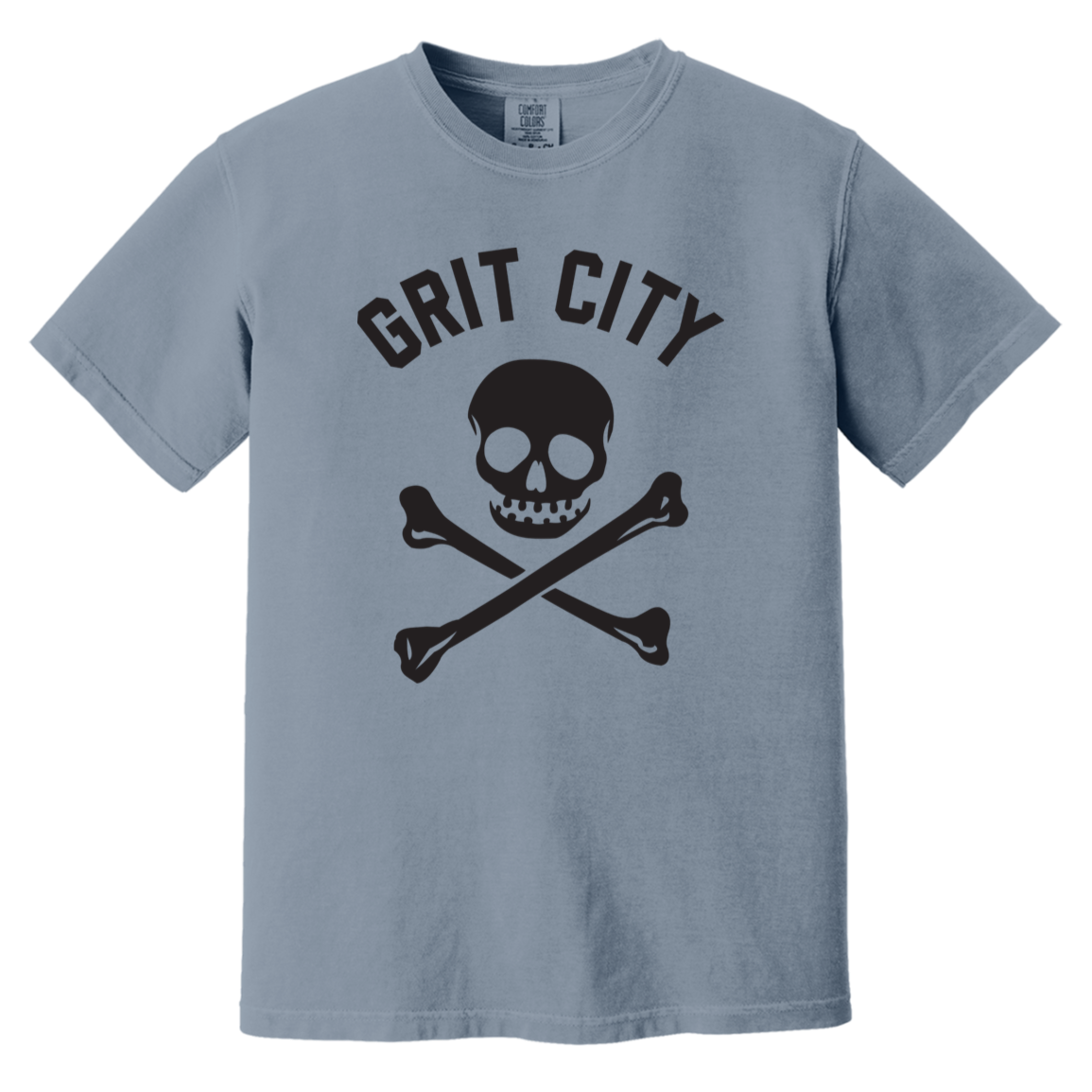 Grit City Cross Bones - Black Vintage Washed T-Shirt