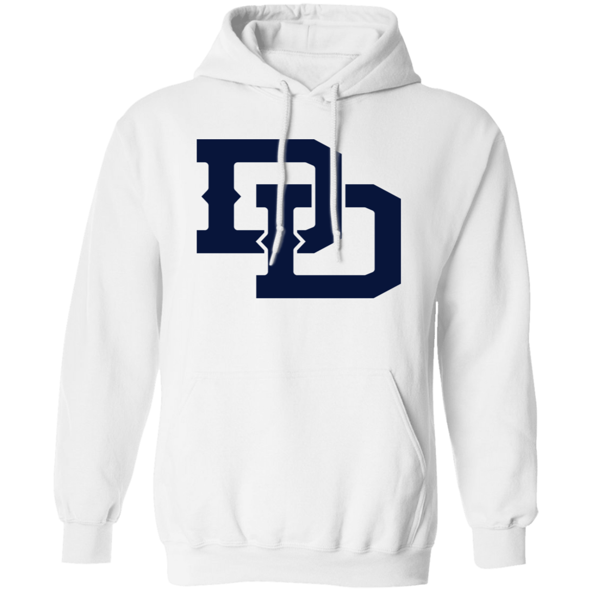 All Over Logos F - Navy Unisex Classic Hoodie
