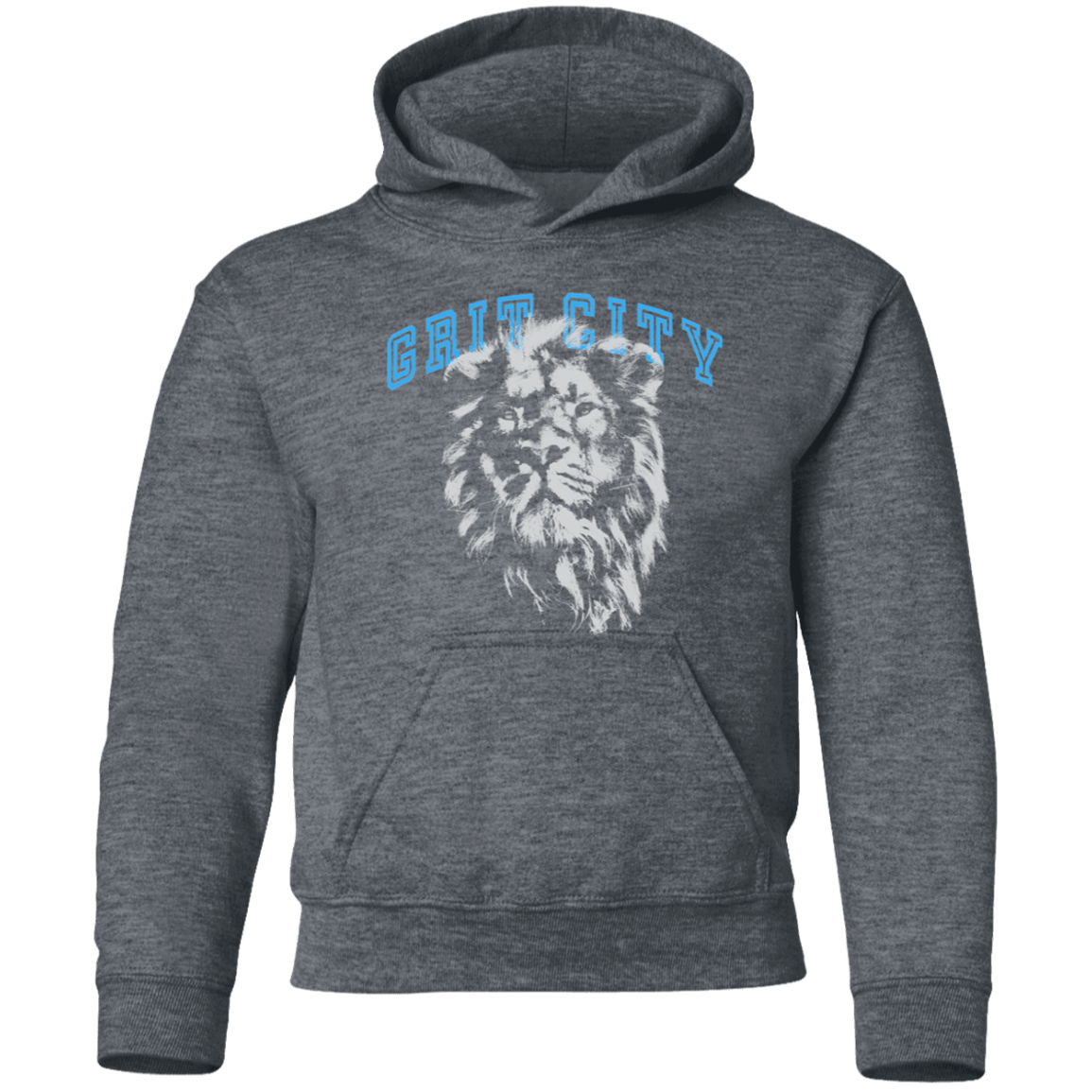Grit City - Silver + Light Blue Kids Unisex Classic Hoodie