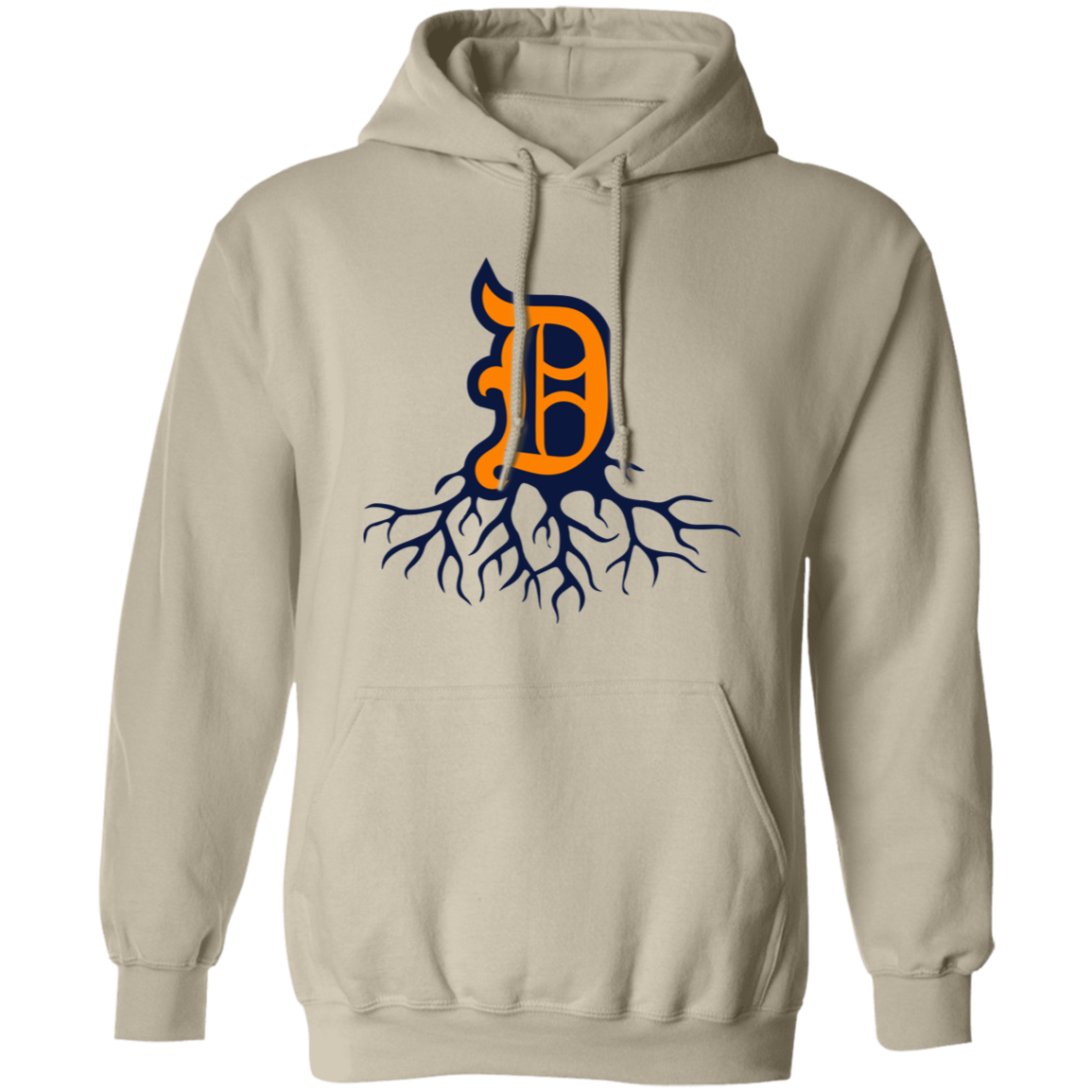 Detroit Roots - Orange + Navy Unisex Classic Hoodie