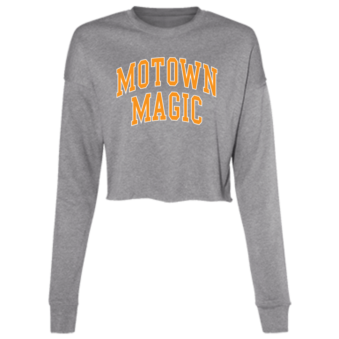 Motown Magic - Orange Women's Cropped Crewneck Sweatshirt