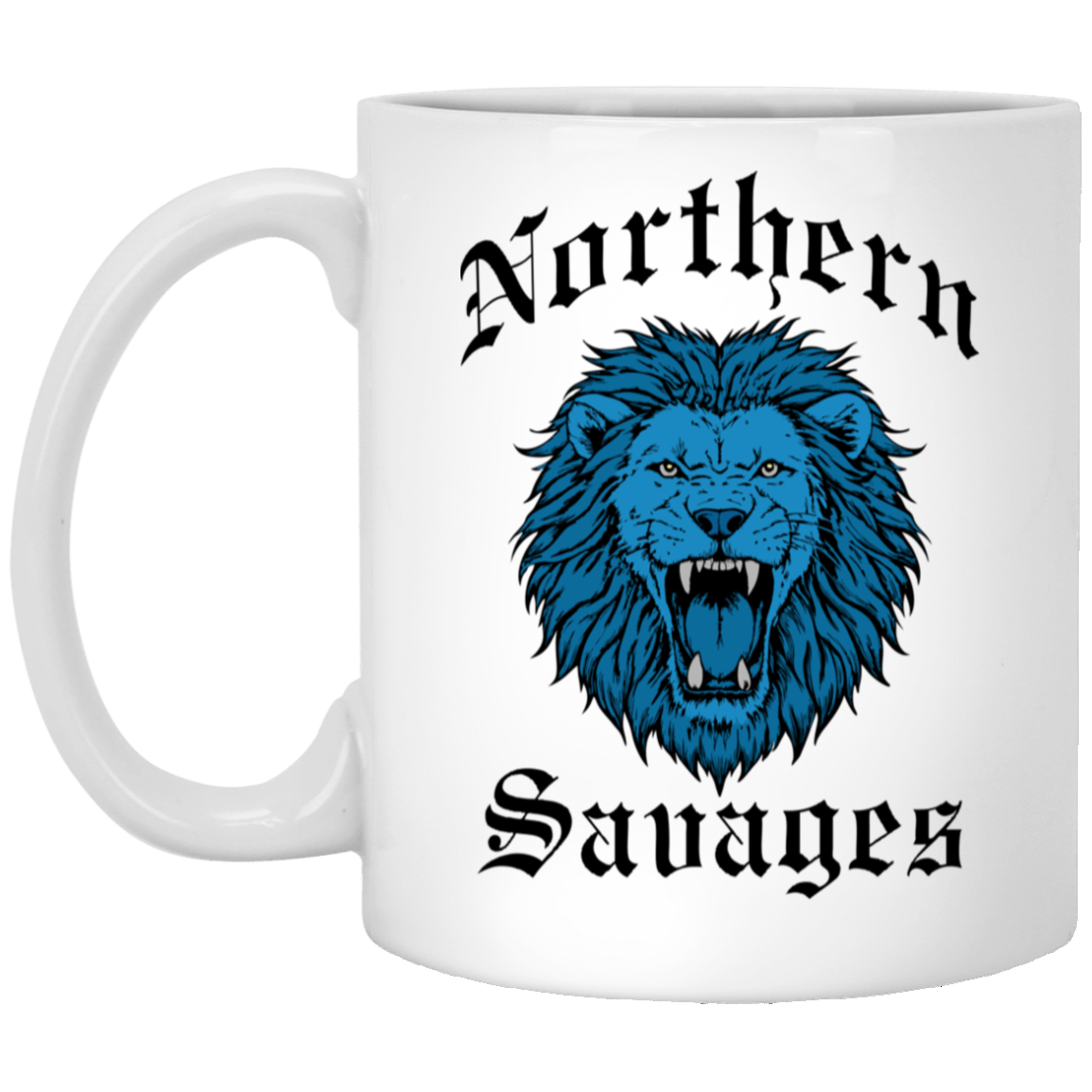 Northern Savages - Honolulu Blue + Black White Mug
