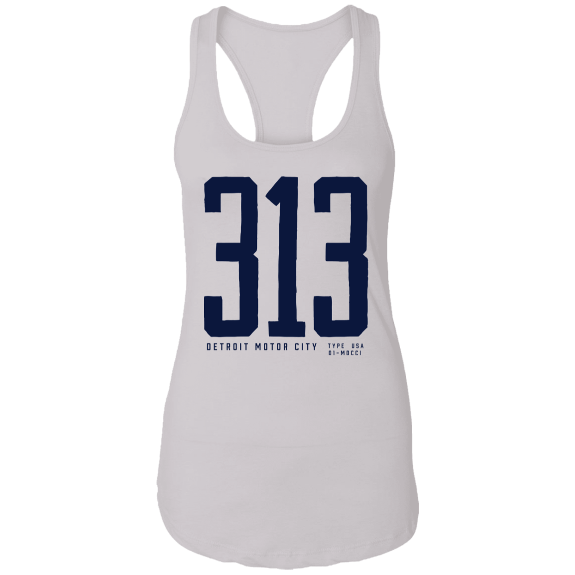 Detroit 313 - Navy Women's Racerback Tank