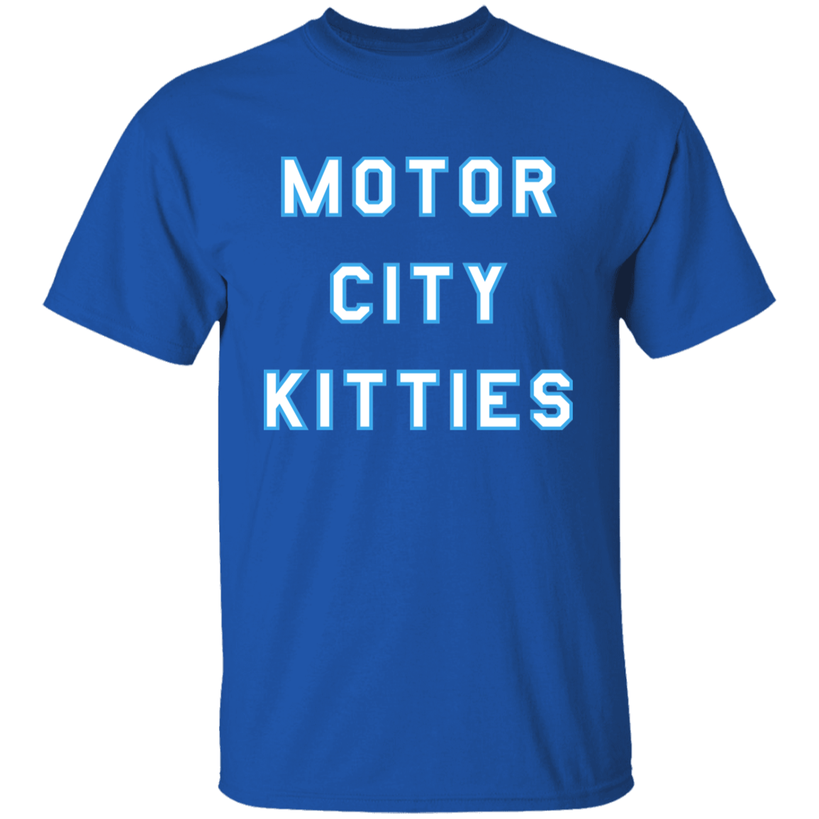 Motor City Kitties - White + Light Blue Kids Unisex Classic T-Shirt