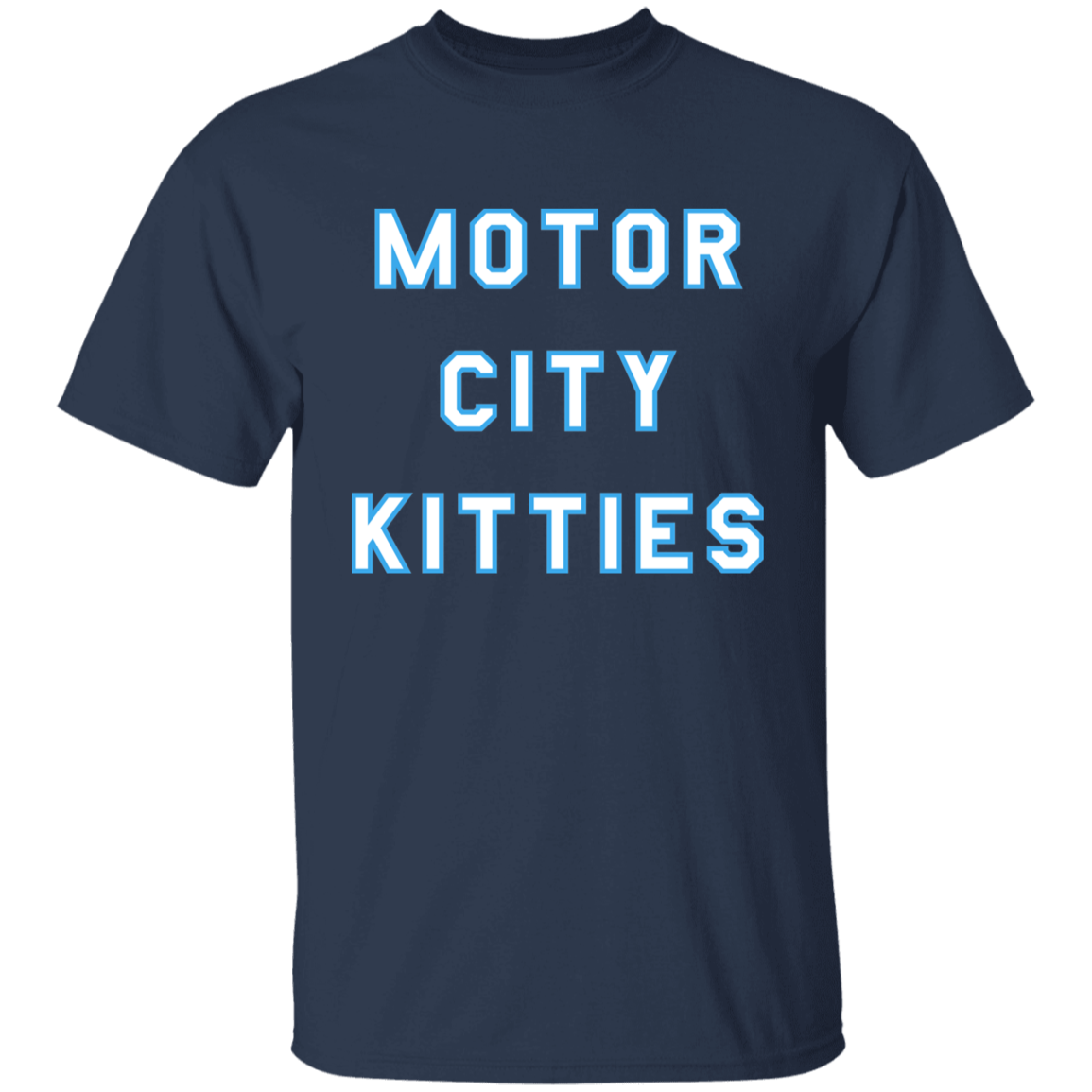 Motor City Kitties - White + Light Blue Kids Unisex Classic T-Shirt