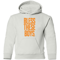 Bless These Boys - Block Font - Orange Kids Unisex Classic Hoodie