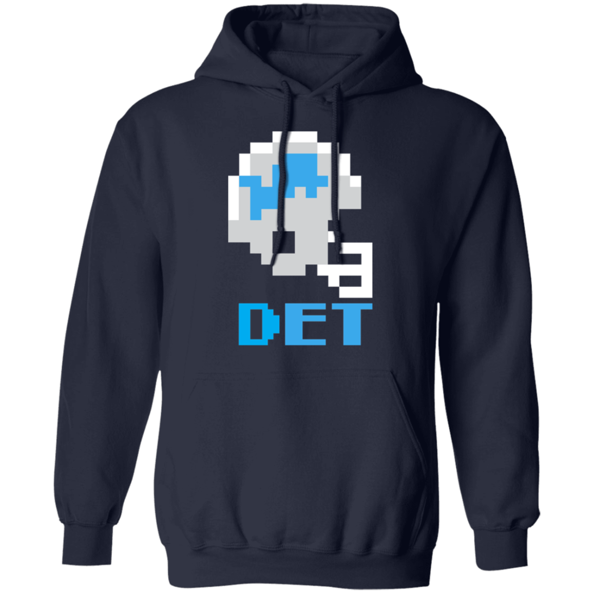 Detroit Football 8bit - Vintage Classic Unisex Hoodie