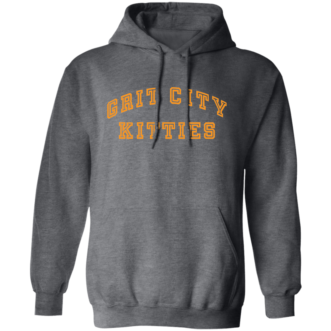 Grit City Kitties - Orange Unisex Pullover Hoodie