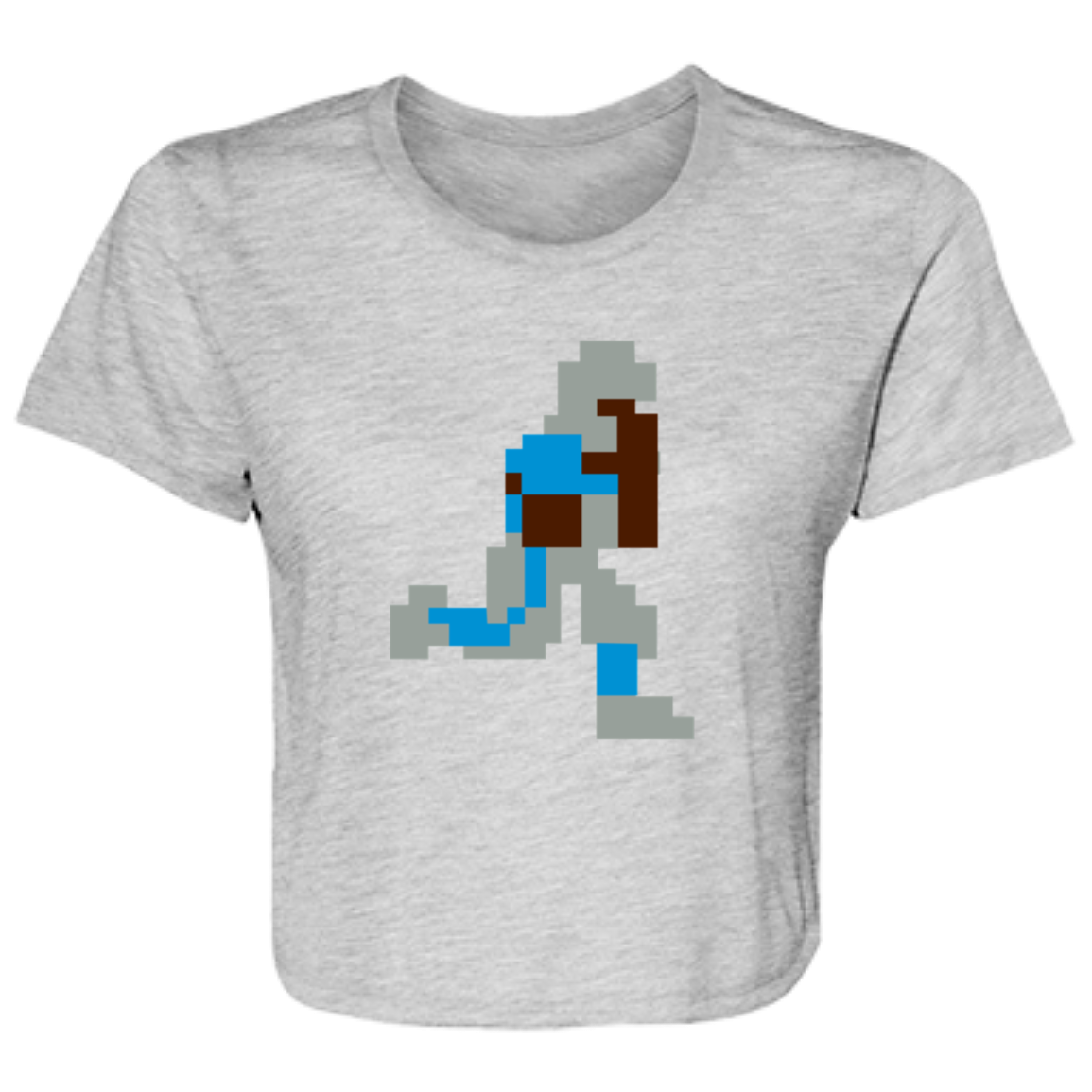 Detroit Football Goat Flowy Cropped Tee