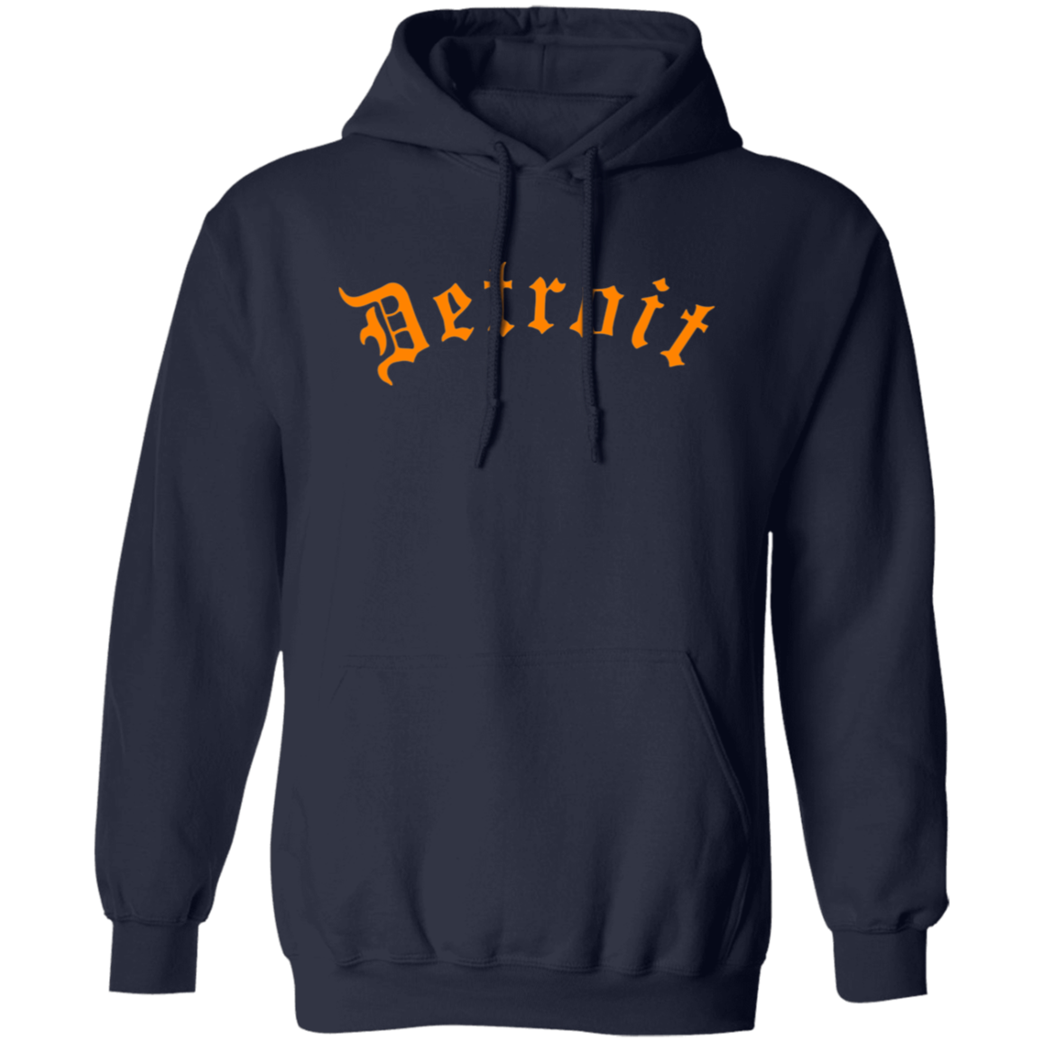 Old English Detroit - Orange Unisex Classic Hoodie