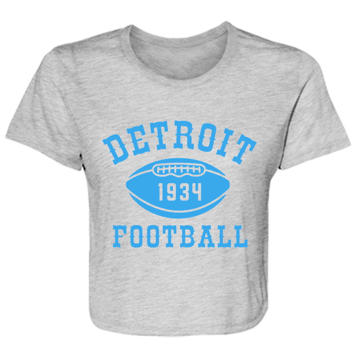 Detroit Football Club - Light Blue Flowy Cropped Tee