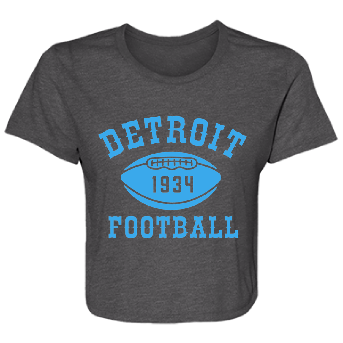 Detroit Football Club - Light Blue Flowy Cropped Tee