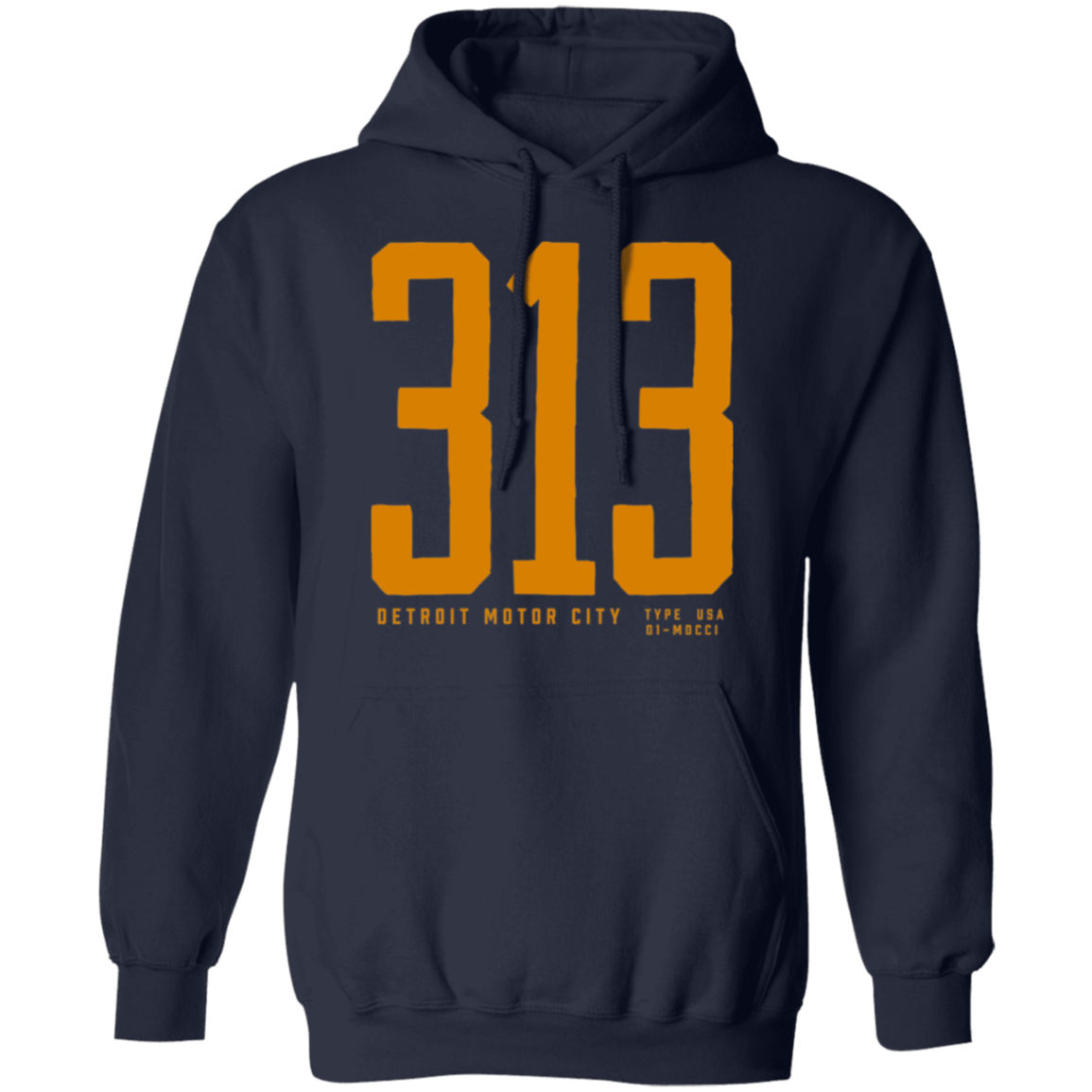 Detroit 313 - Vintage Gold Unisex Classic Hoodie