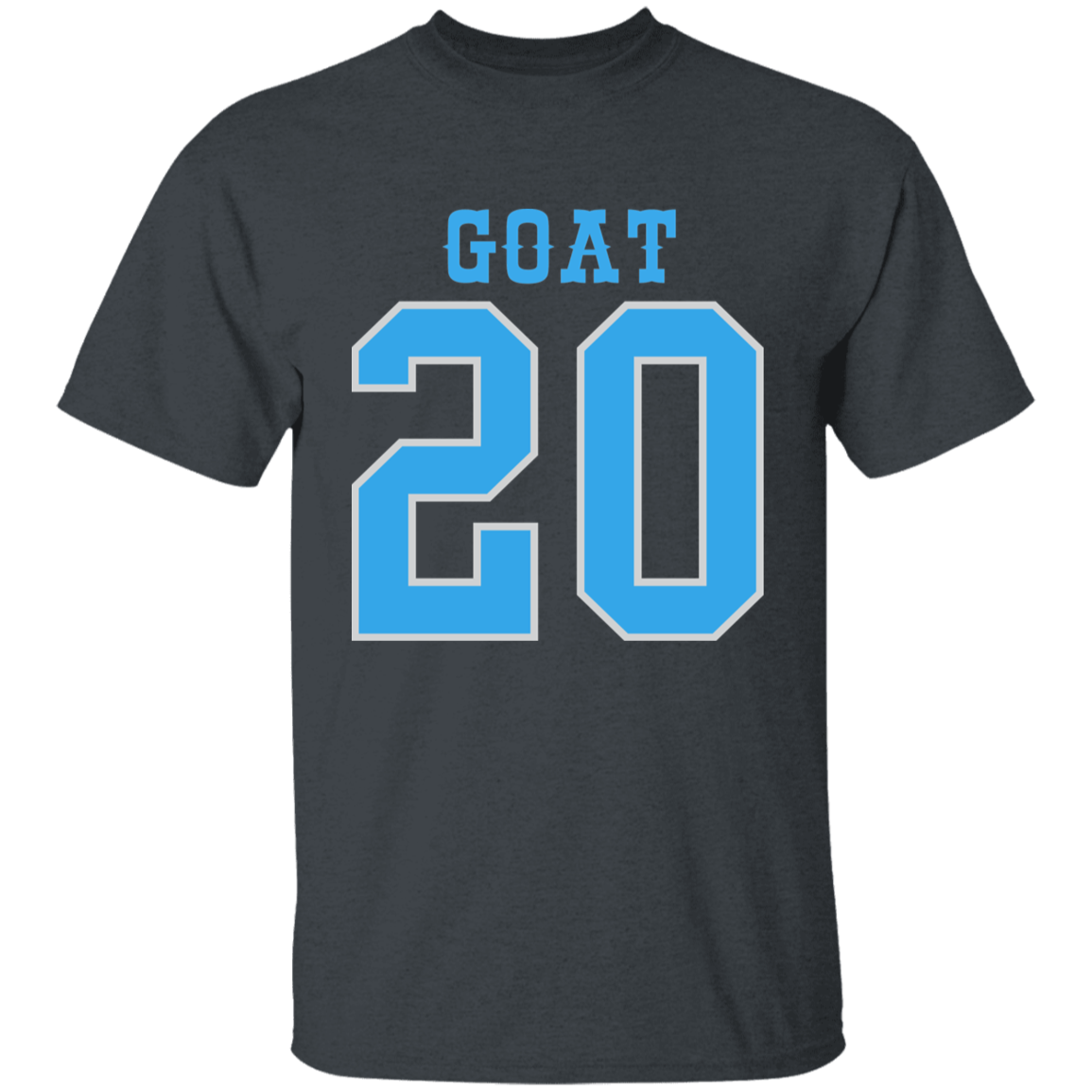Detroit Football Number 20 - Light Blue + Silver Kids Unisex Classic T-Shirt