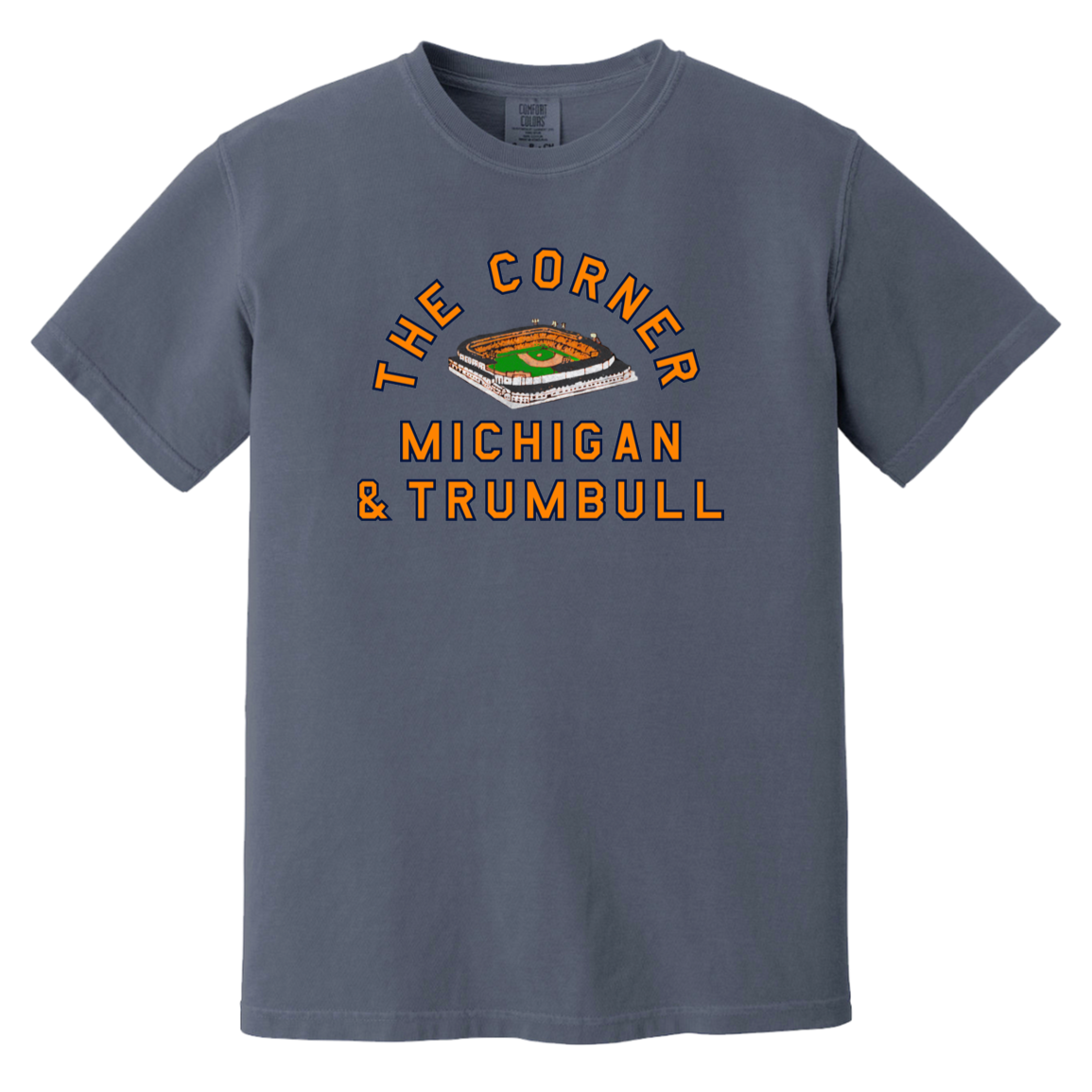 The Corner - Orange + Navy Vintage Washed T-Shirt