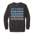 Detroit Football Sweater - White Vintage Wash Crewneck Sweatshirt