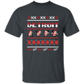 Detroit Hockey Sweater - Red + White Kids Unisex Classic T-Shirt