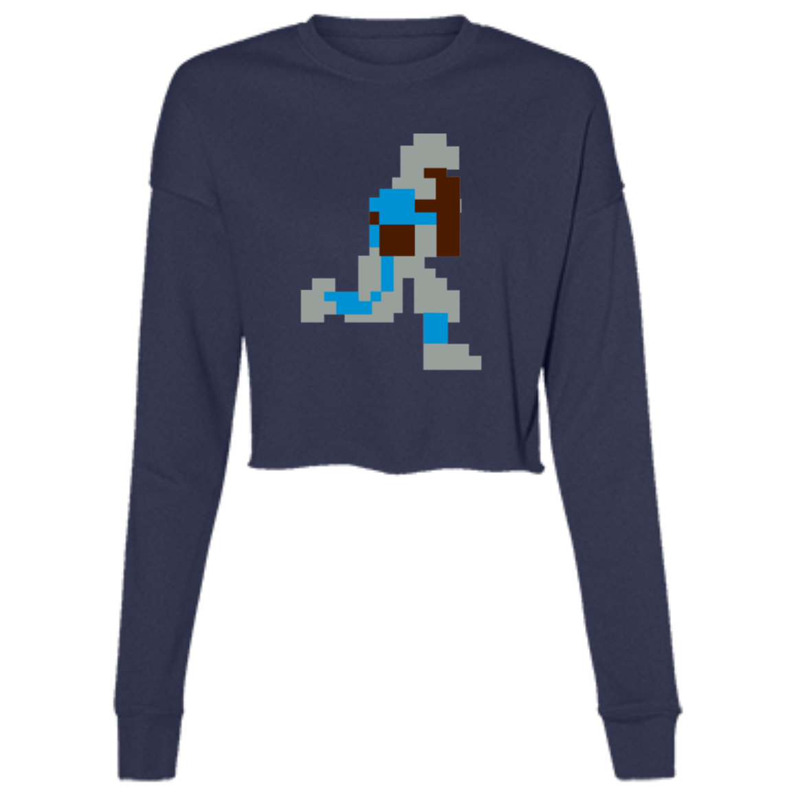 Detroit Football Goat Women's Cropped Crewneck Sweatshirt