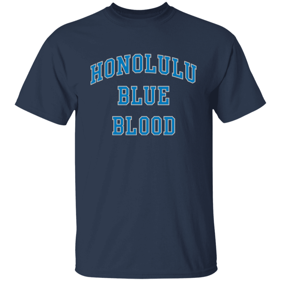 Honolulu Blue Blood - Blue + Silver Kids Unisex Classic T-Shirt