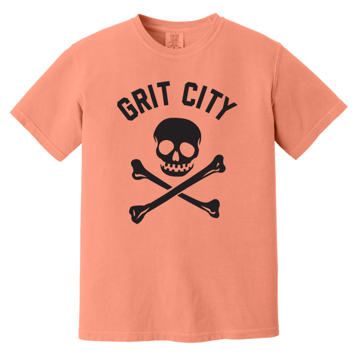 Grit City Cross Bones - Black Vintage Washed T-Shirt