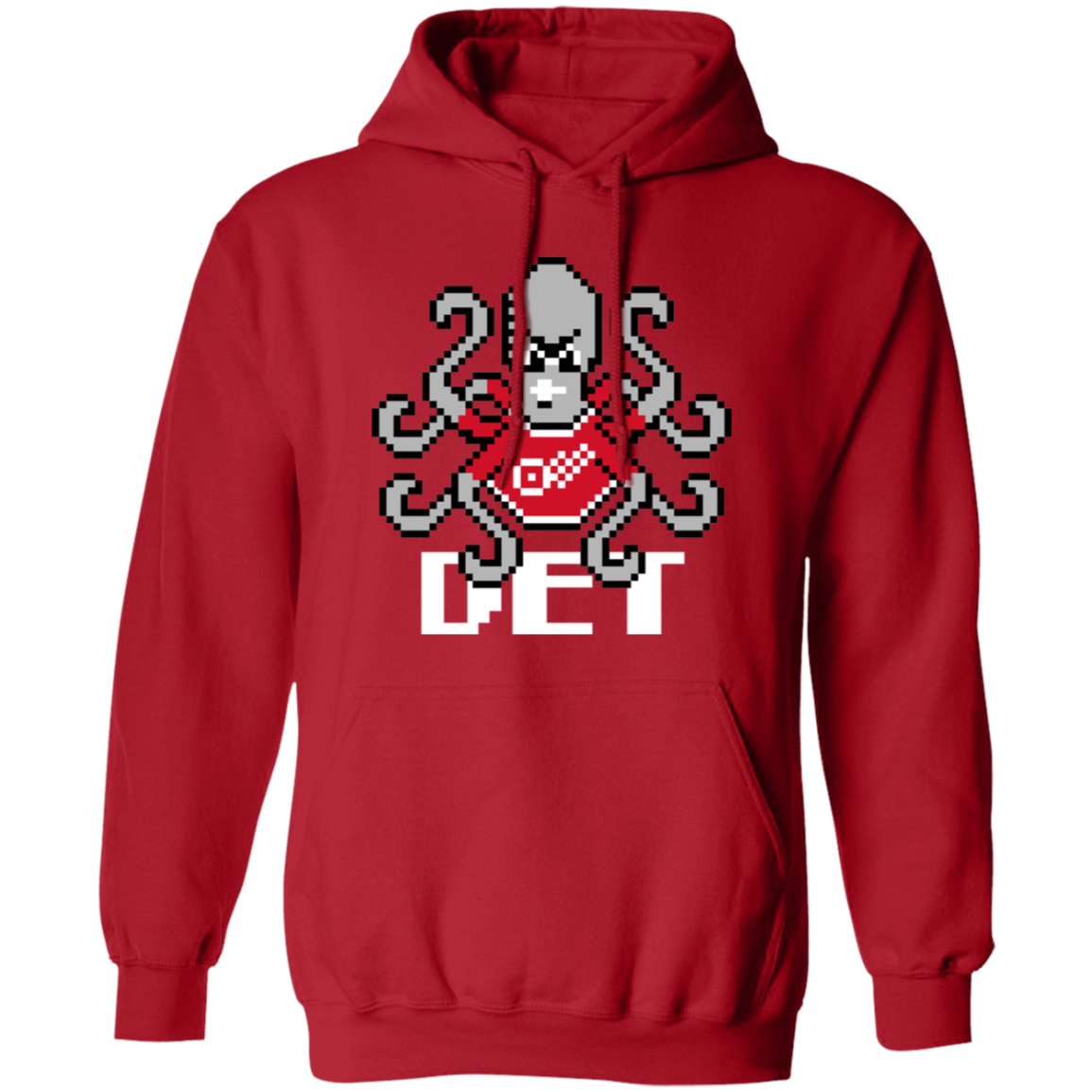 8bit Det Octopus - White Classic Unisex Hoodie