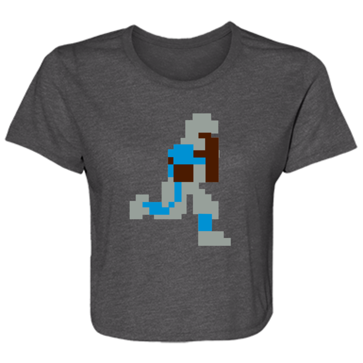 Detroit Football Goat Flowy Cropped Tee