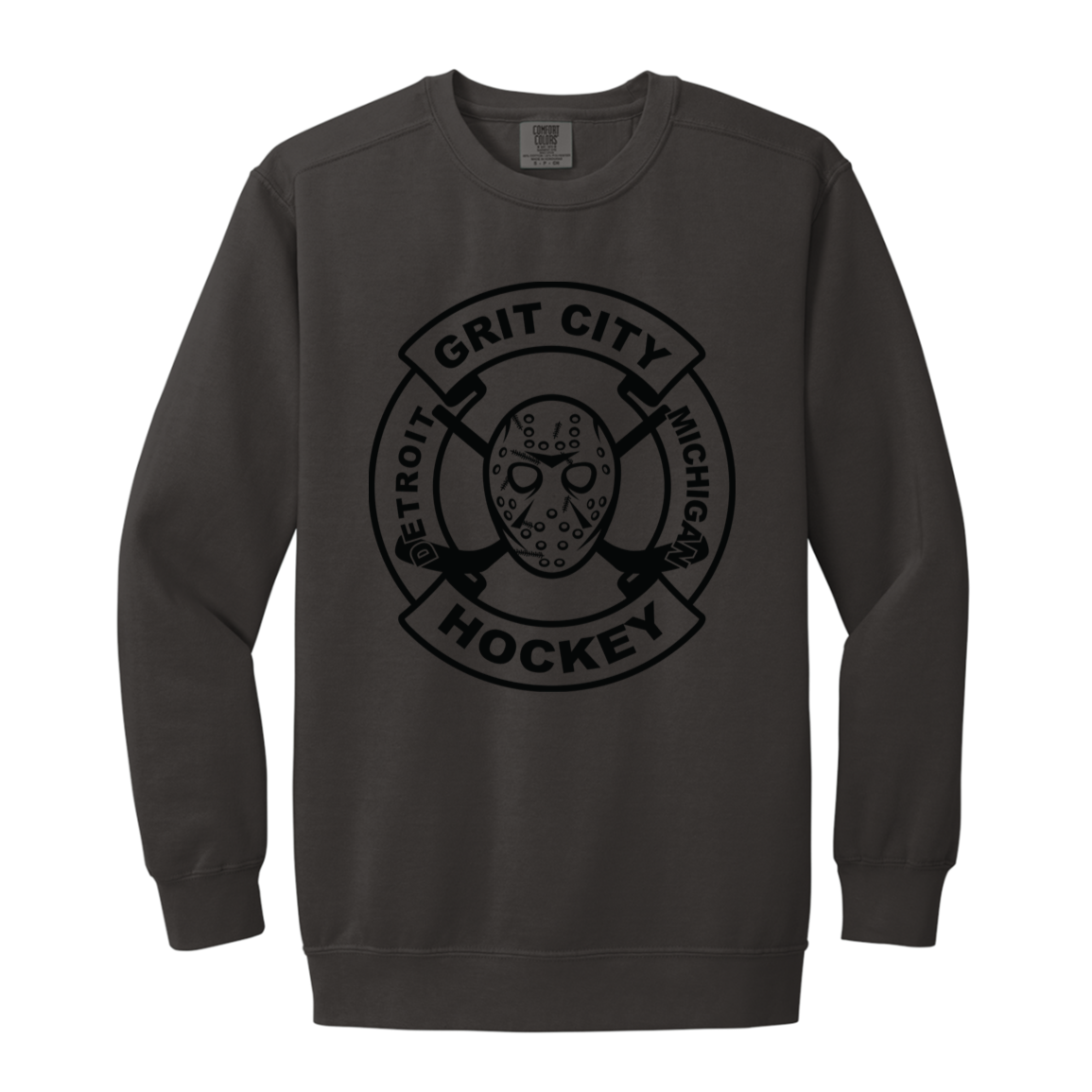 Grit City Hockey - Black Vintage Wash Crewneck Sweatshirt