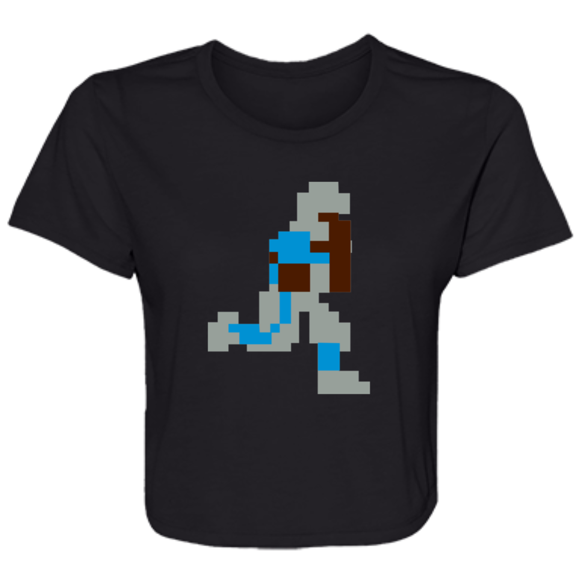 Detroit Football Goat Flowy Cropped Tee