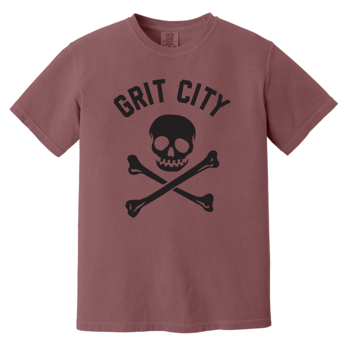 Grit City Cross Bones - Black Vintage Washed T-Shirt