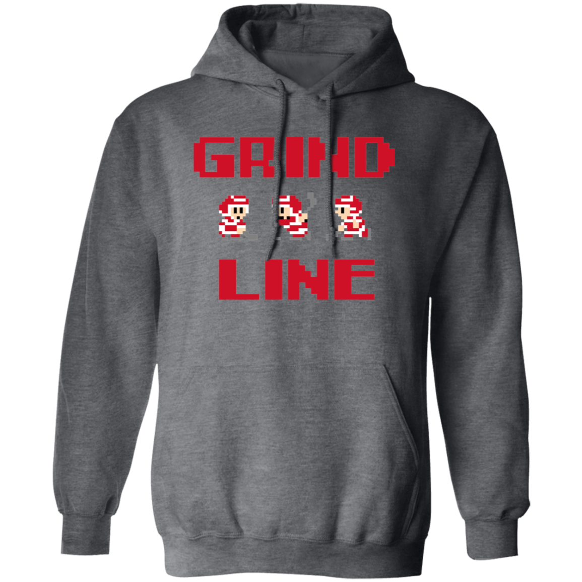 8bit Grind Line - Red Classic Unisex Hoodie