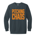 Pitching Chaos - Orange Vintage Wash Crewneck Sweatshirt