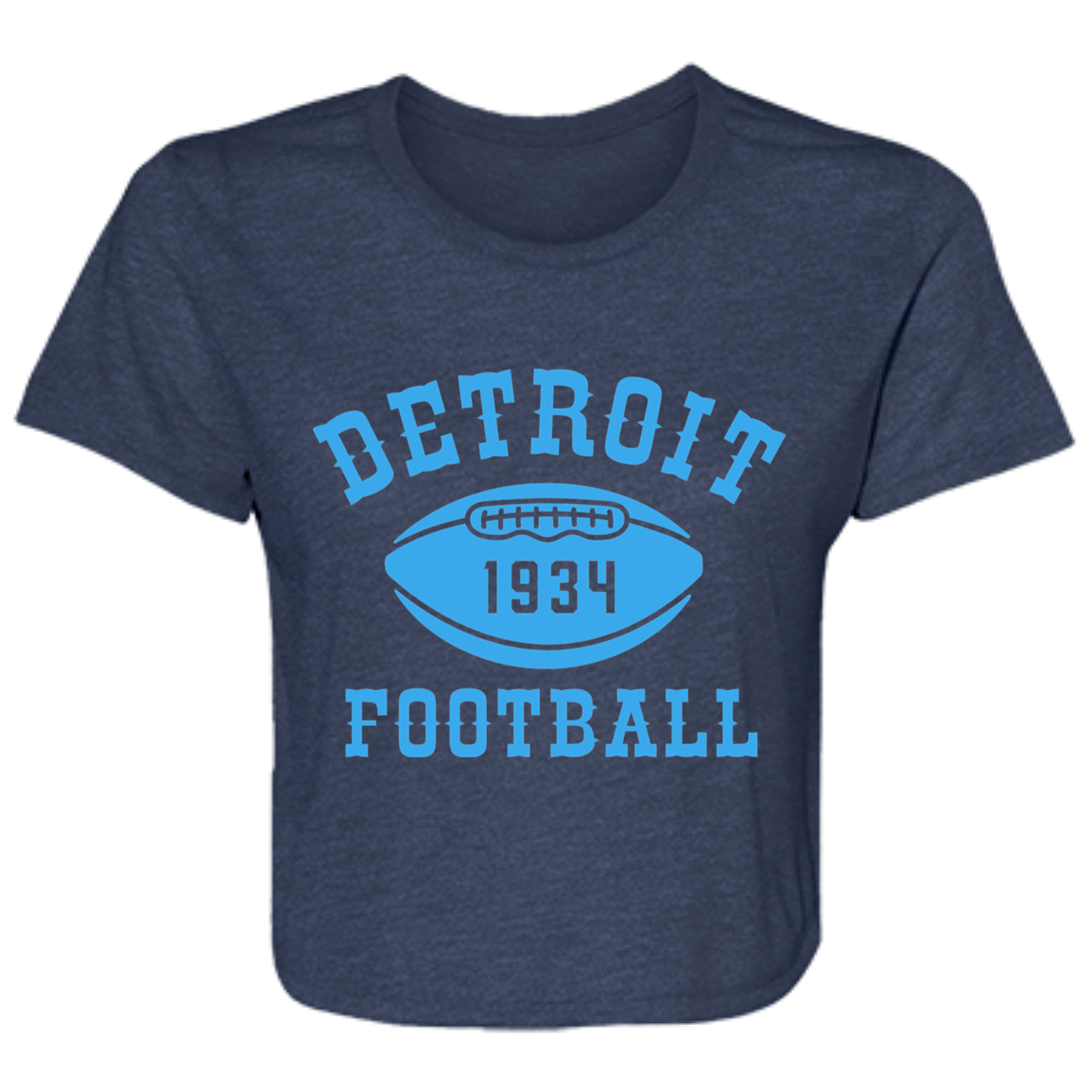 Detroit Football Club - Light Blue Flowy Cropped Tee