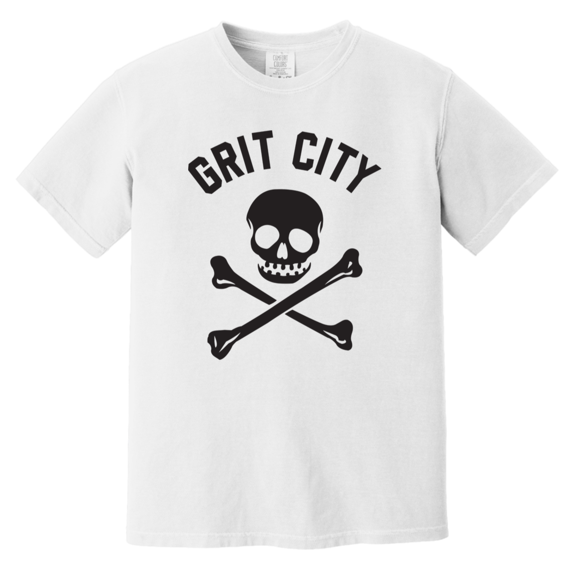 Grit City Cross Bones - Black Vintage Washed T-Shirt