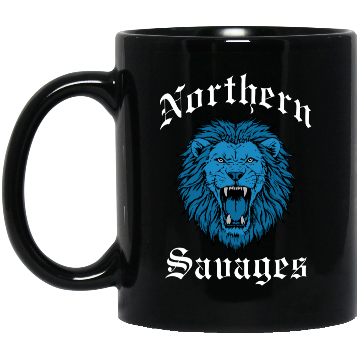 Northern Savages - Honolulu Blue + White Black Mug