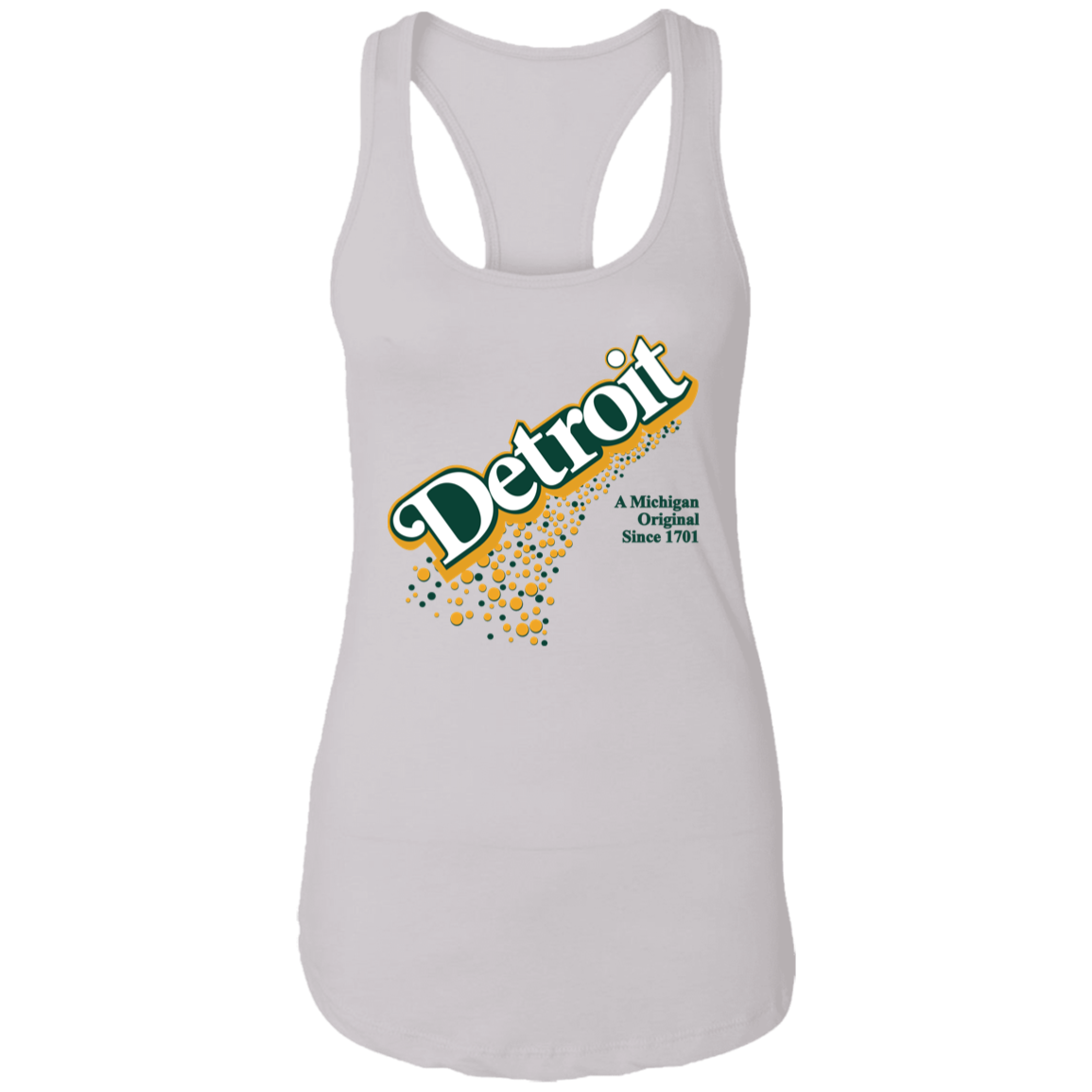 Detroit Original - Green + Gold Women's Racerback Tank