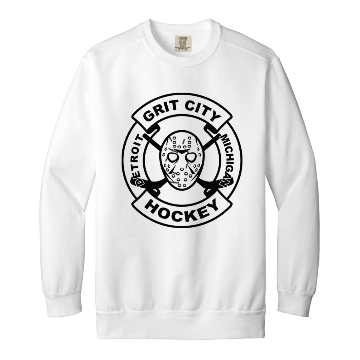Grit City Hockey - Black Vintage Wash Crewneck Sweatshirt