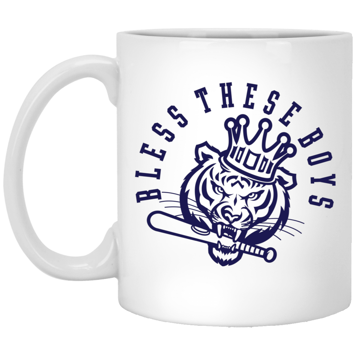 Bless These Boys - Navy White Mug