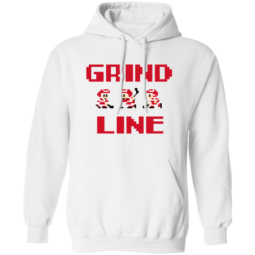 8bit Grind Line - Red + Black Classic Unisex Hoodie