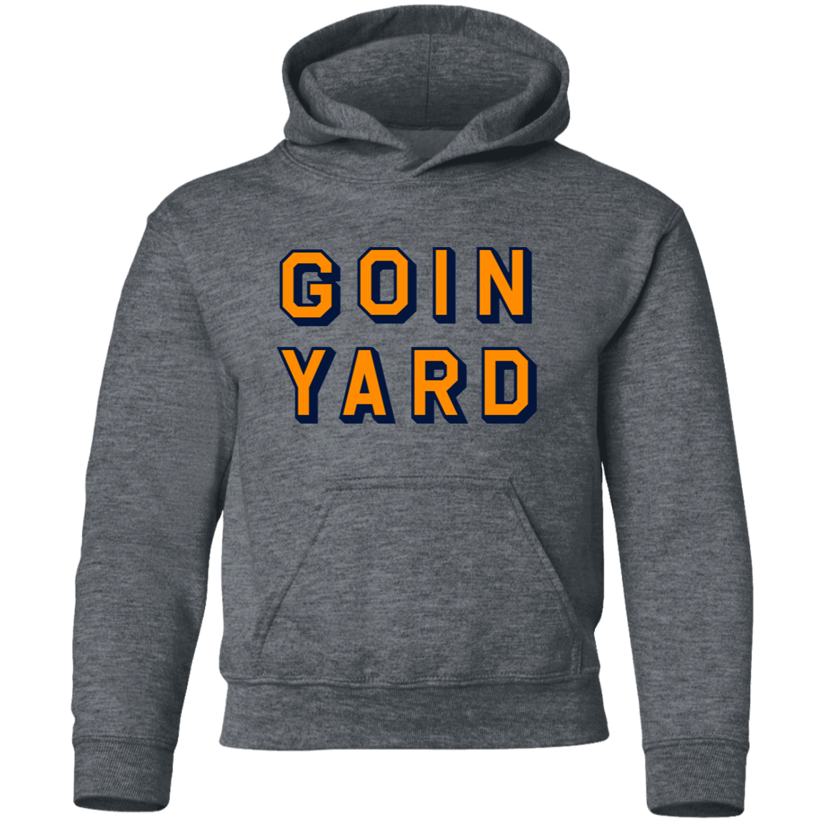 Goin Yard - Orange + Navy Kids Unisex Classic Hoodie
