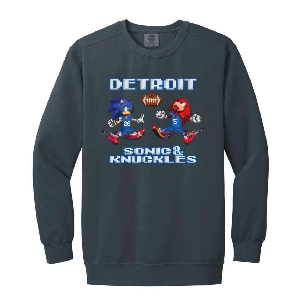 Sonic and Knuckles - Football Vintage Wash Crewneck Sweatshirt