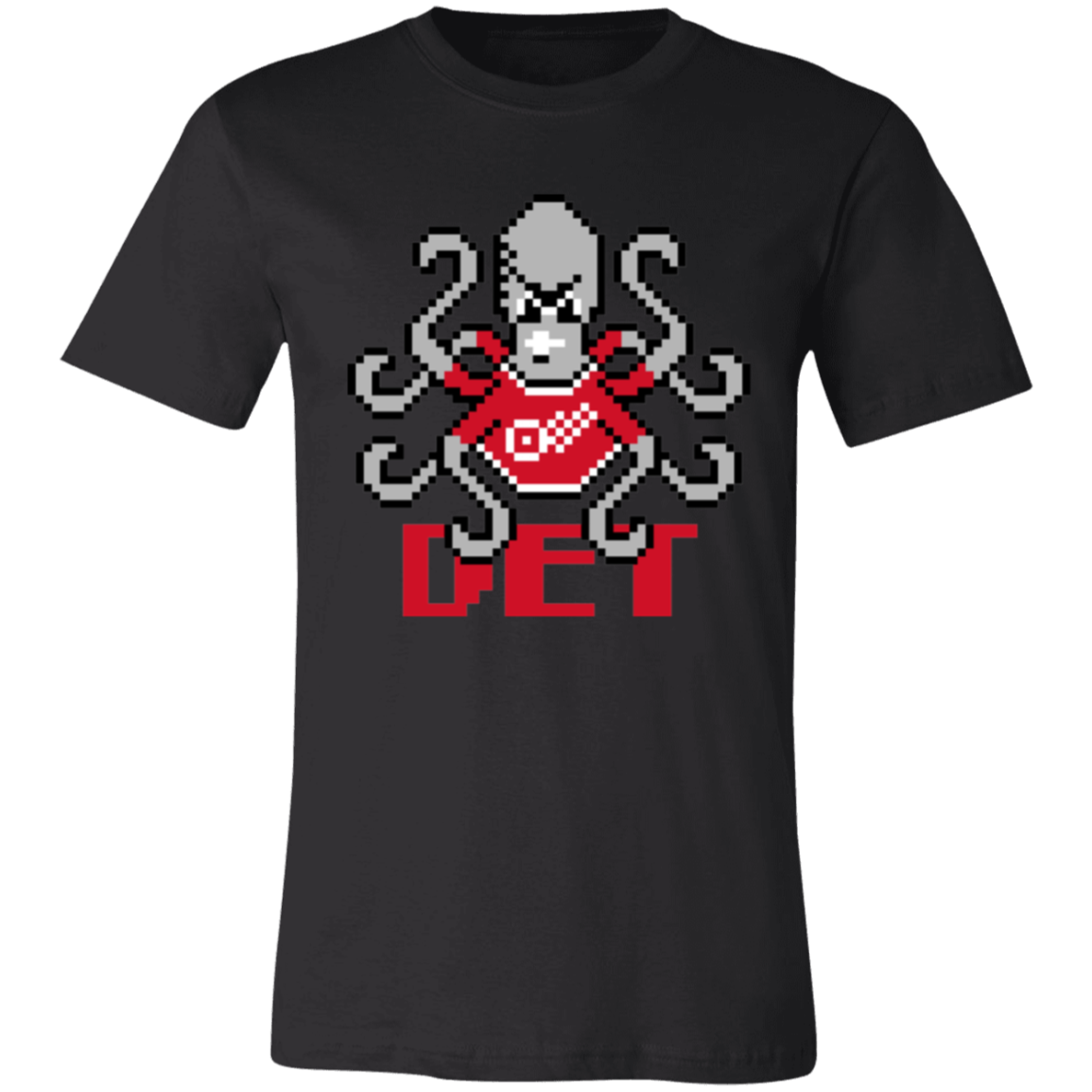 8bit Det Octopus - Red Unisex Classic T-Shirt
