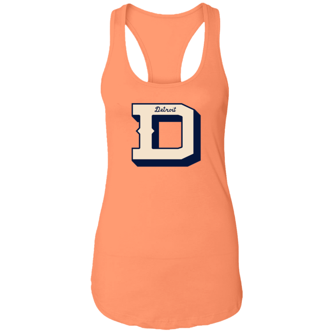 The D - Ivory + Navy Women's Racerback Tank