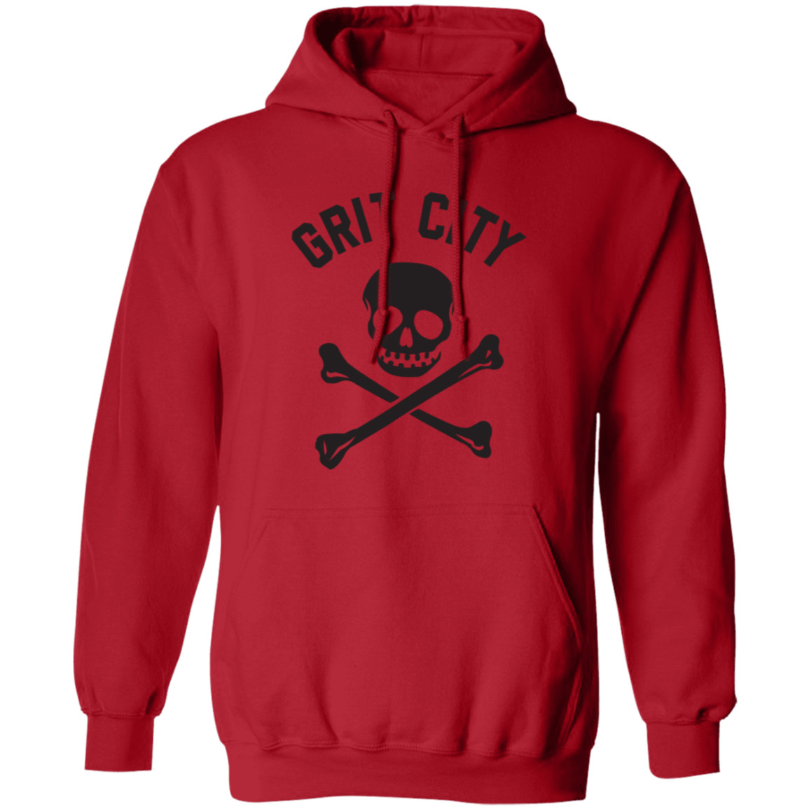Grit City Cross Bones - Black Unisex Pullover Hoodie